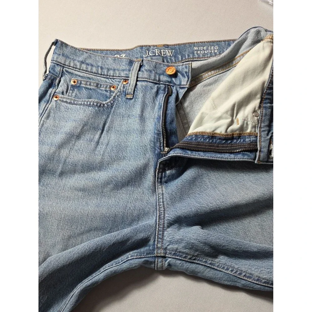 J. Crew Wide Leg Trousers Jeans Size 27
